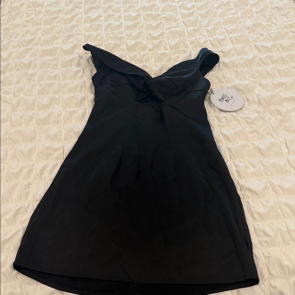 Princess Polly Black One-Shoulder Mini Dress